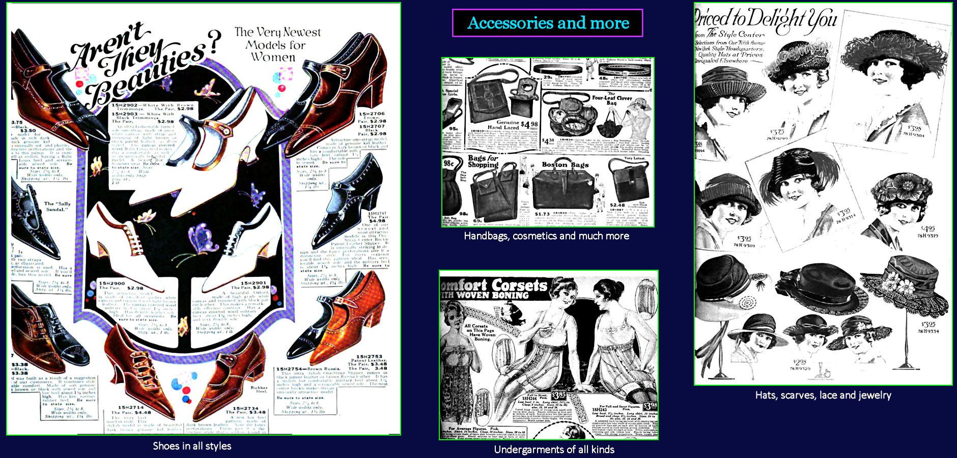 Sears shoes and accessories, 1920s